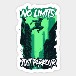 No limits, Just Parkour! Sticker